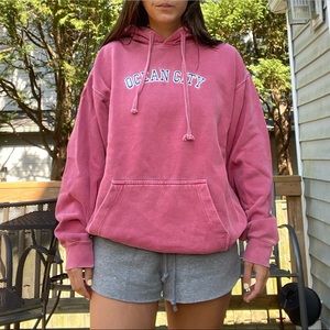Comfort Colors Pink Ocean City Hoodie